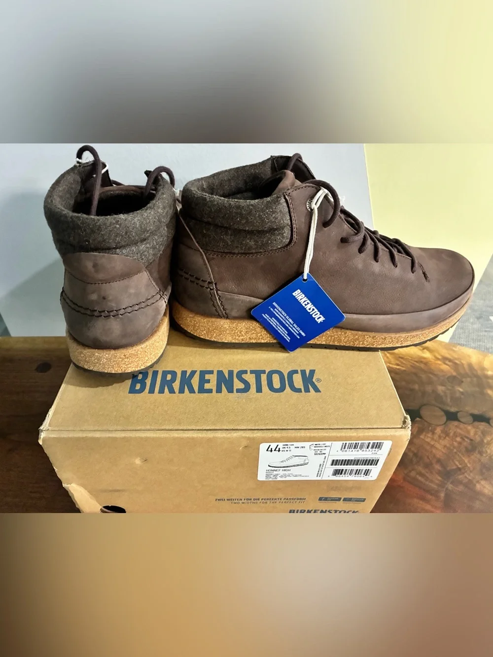 Birkenstock Honnef High Nubuck Leather Boot, Roast color, EU 44, US M 11, NWT